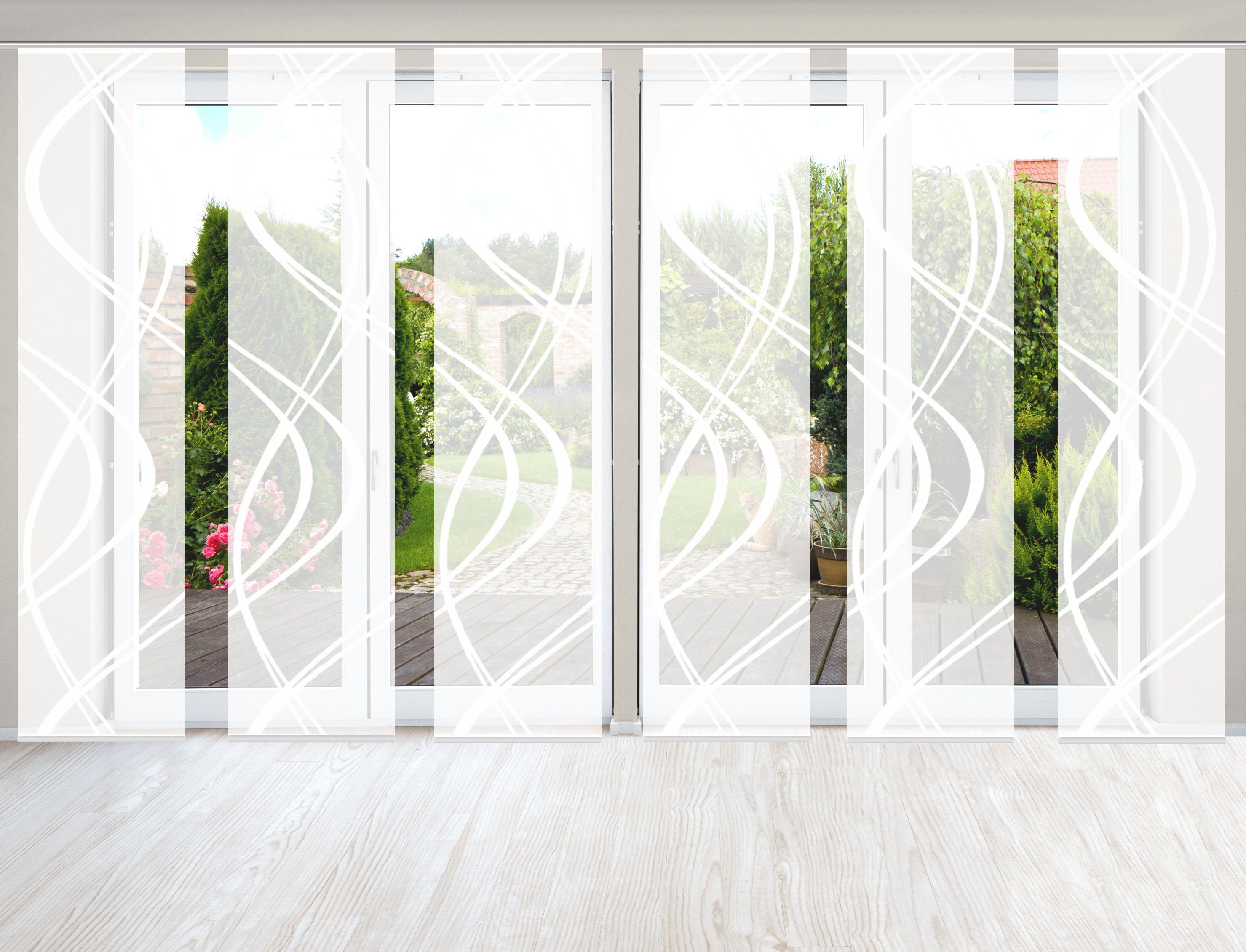 HOME WOHNIDEEN Schiebegardine »TIBERIO 6er SET«, (6 St.), Schiebegardine 6e günstig online kaufen