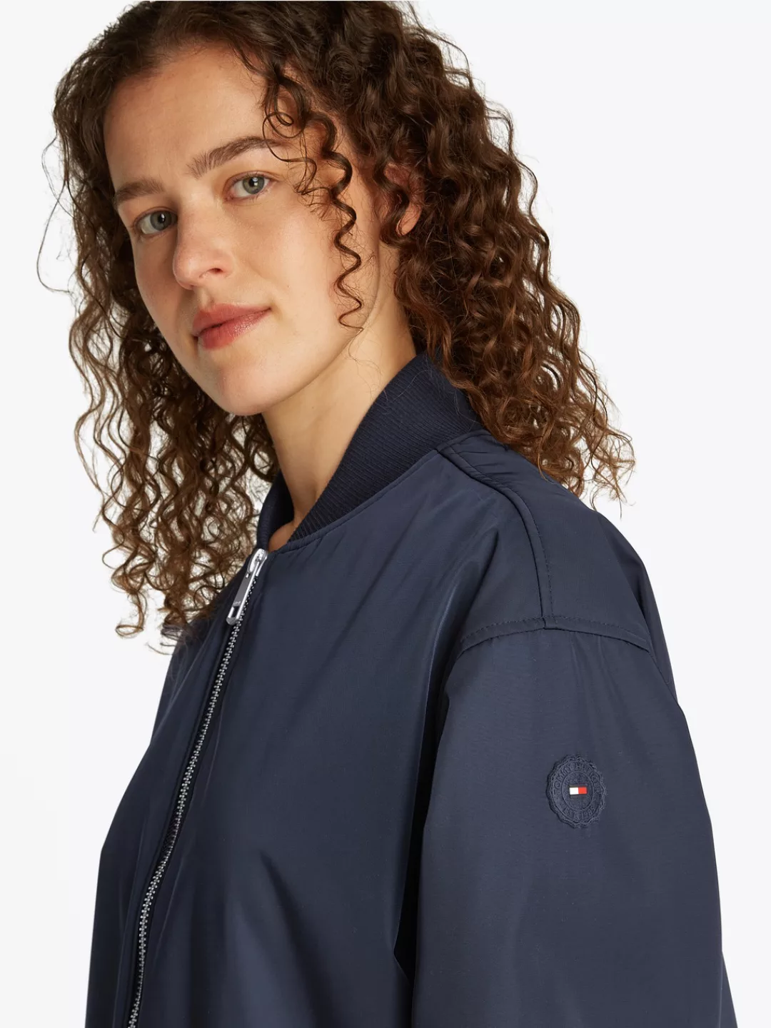 Tommy Hilfiger Bomberjacke "CASUAL NYLON BOMBER JACKET", mit Markenlabel, i günstig online kaufen