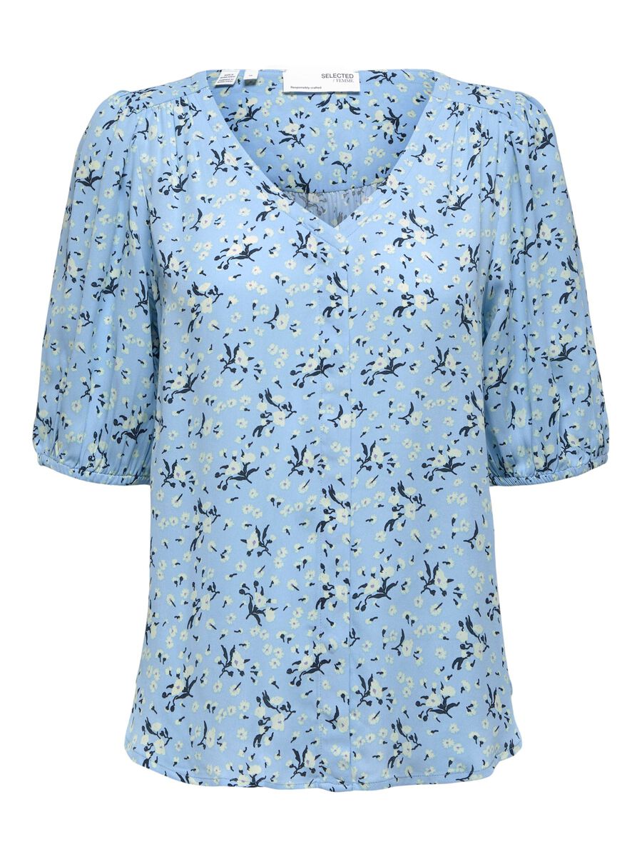 SELECTED Geblümtes Hemd Damen Blau günstig online kaufen