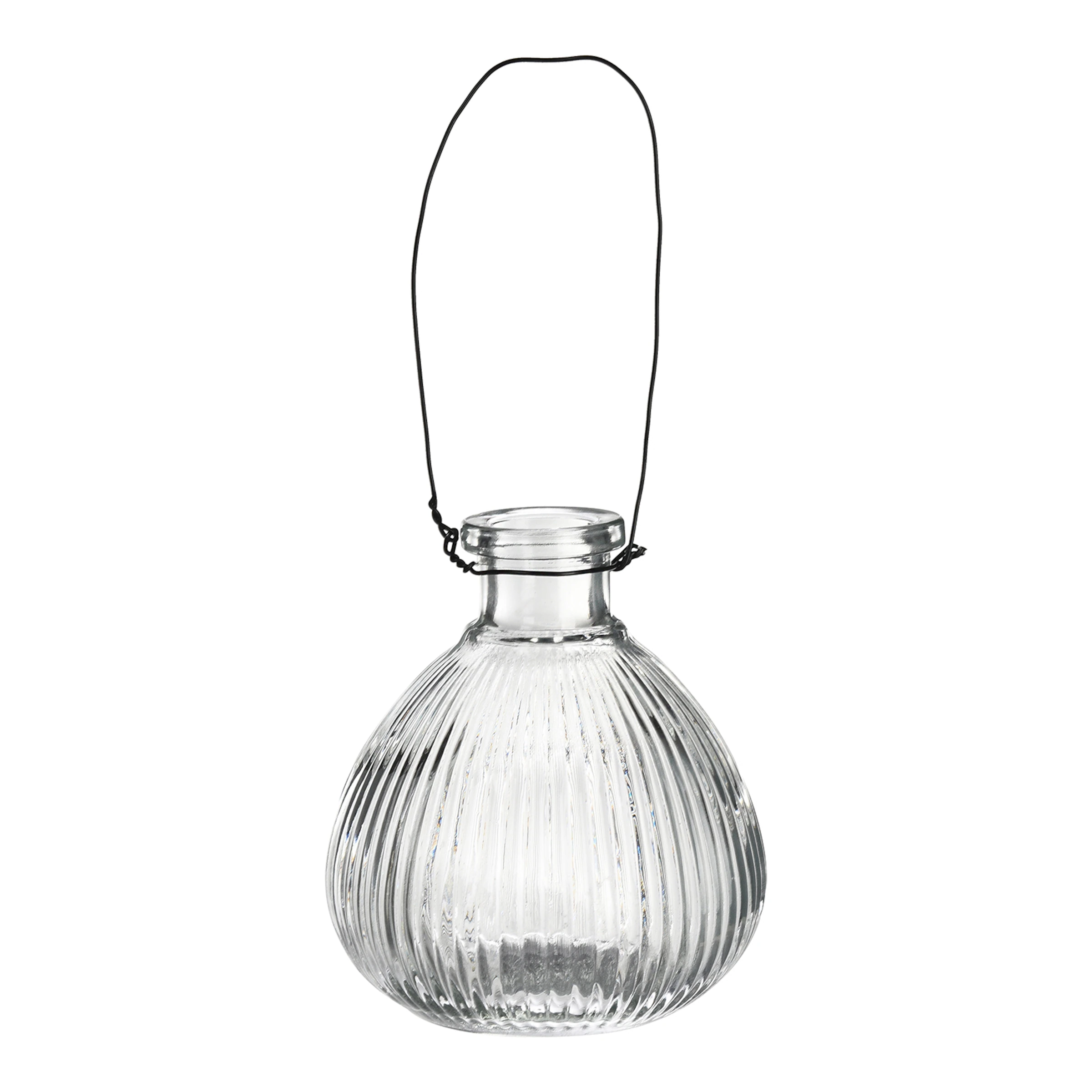 Vase z. Hängen Glas ca.8,1x9,5cm, klar günstig online kaufen