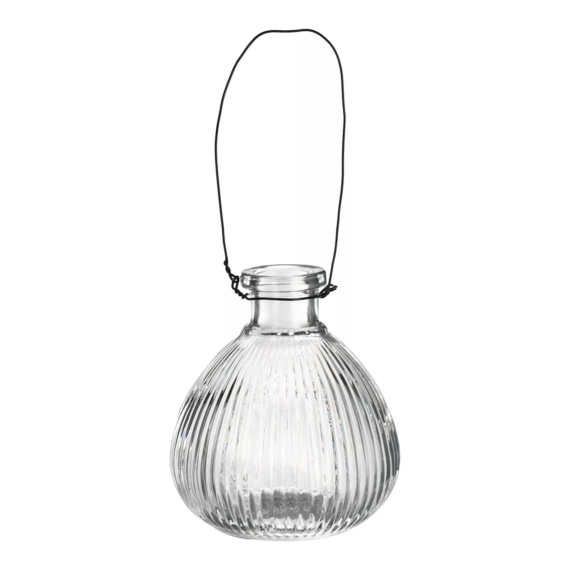 Vase z. Hängen Glas ca.8,1x9,5cm, klar günstig online kaufen