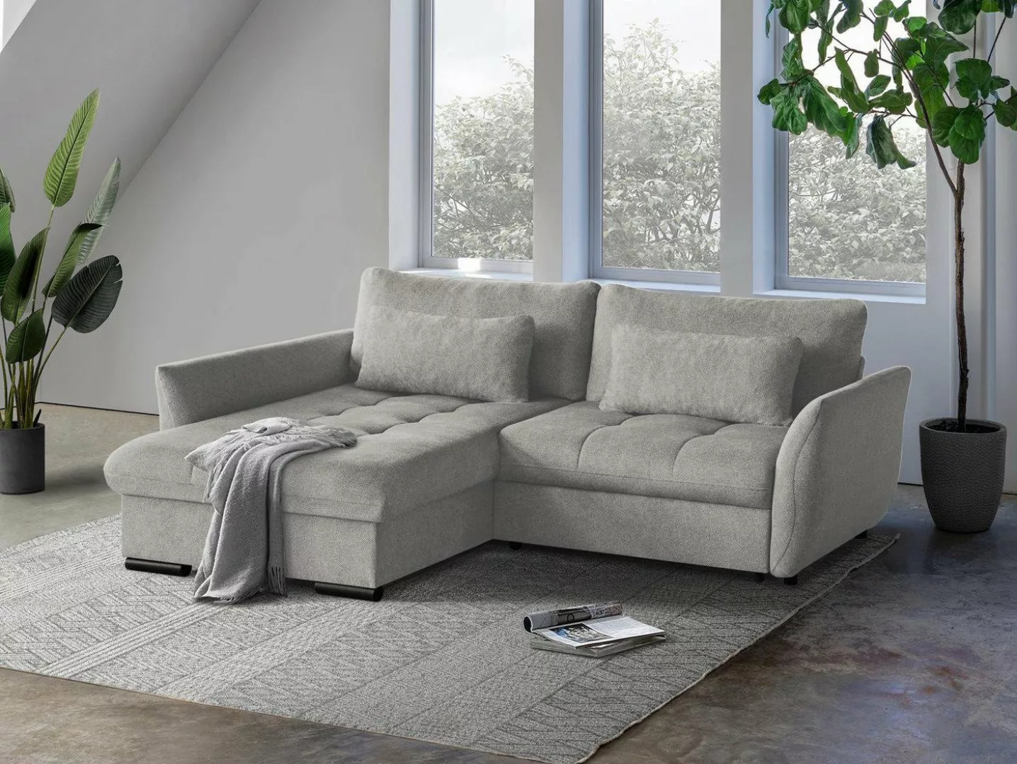 Beautysofa Ecksofa Caro, 240 cm Corner Sofa, stilvoll Wohnzimmerecke, mit R günstig online kaufen