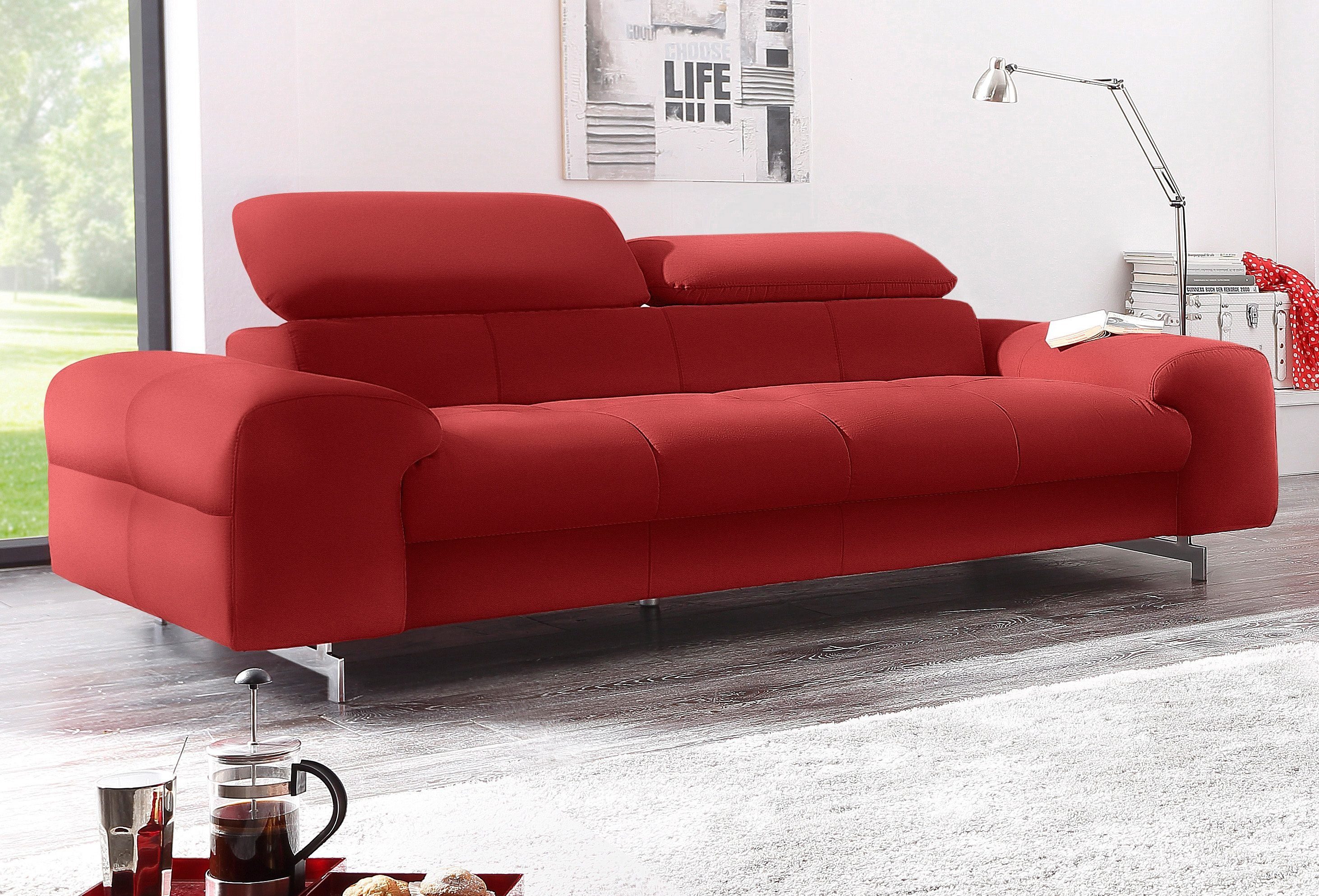 COTTA 3-Sitzer Chef, Big-Sofa mit Kopfteilverstellung, günstig online kaufen