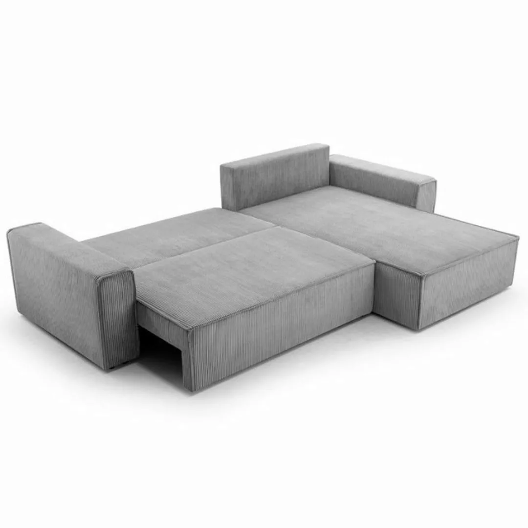 DD-COLLECTION Ecksofa Wohnlandschaft Gera XL Größe, Grau, Cappuccino, mit B günstig online kaufen