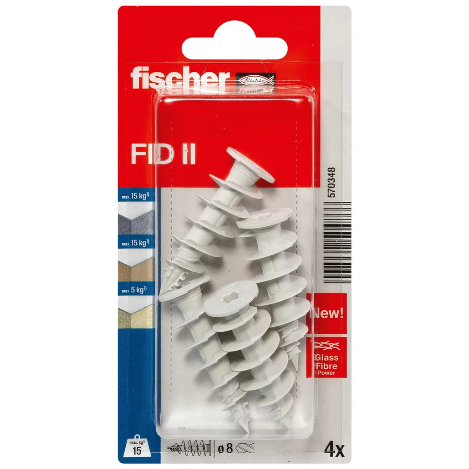 Fischer Dämmstoffdübel FID II Ø 8 mm x 35 mm 4 Stück günstig online kaufen