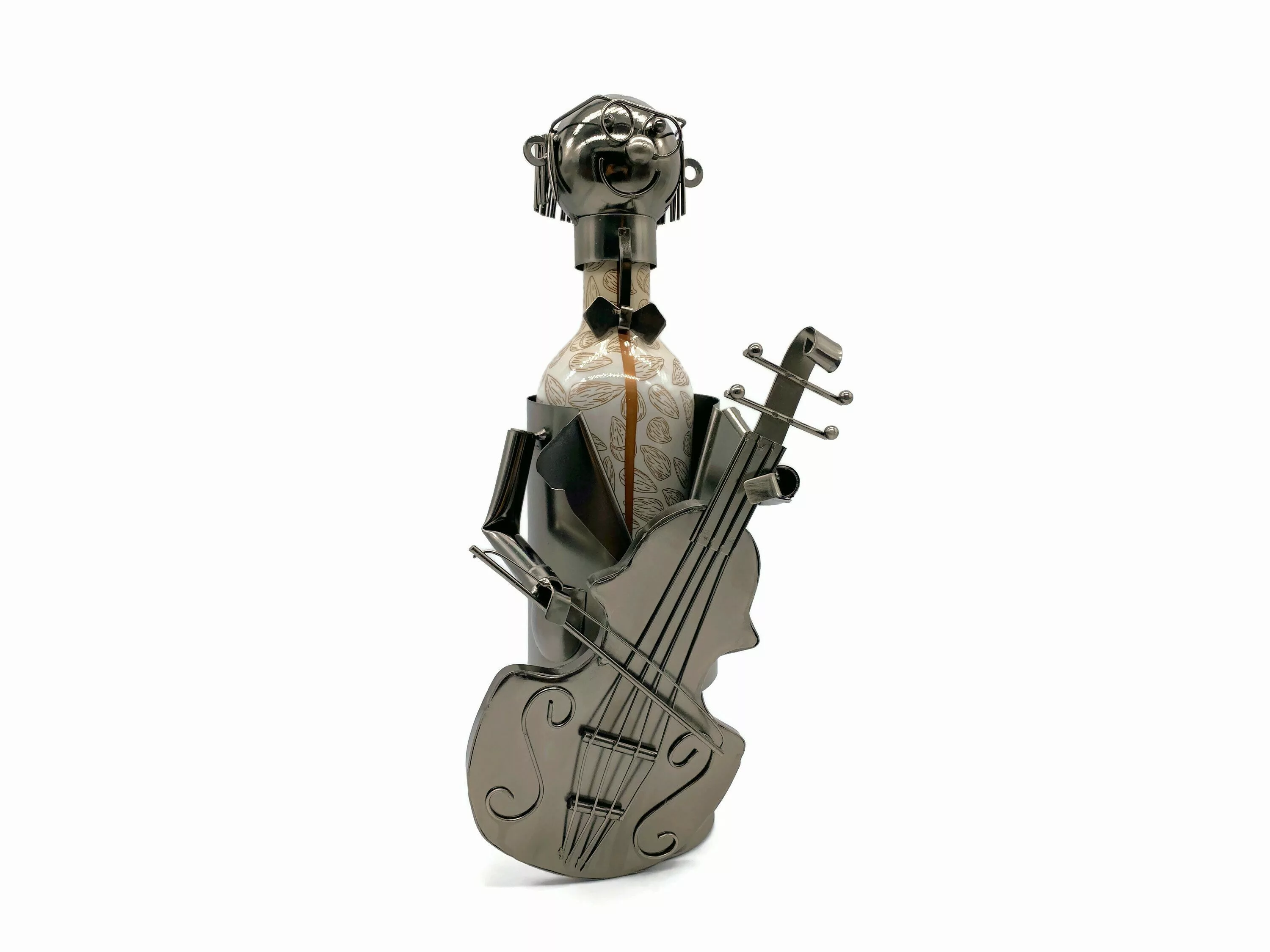 eXODA Weinflaschenhalter Cellospieler aus Metall, (1x günstig online kaufen