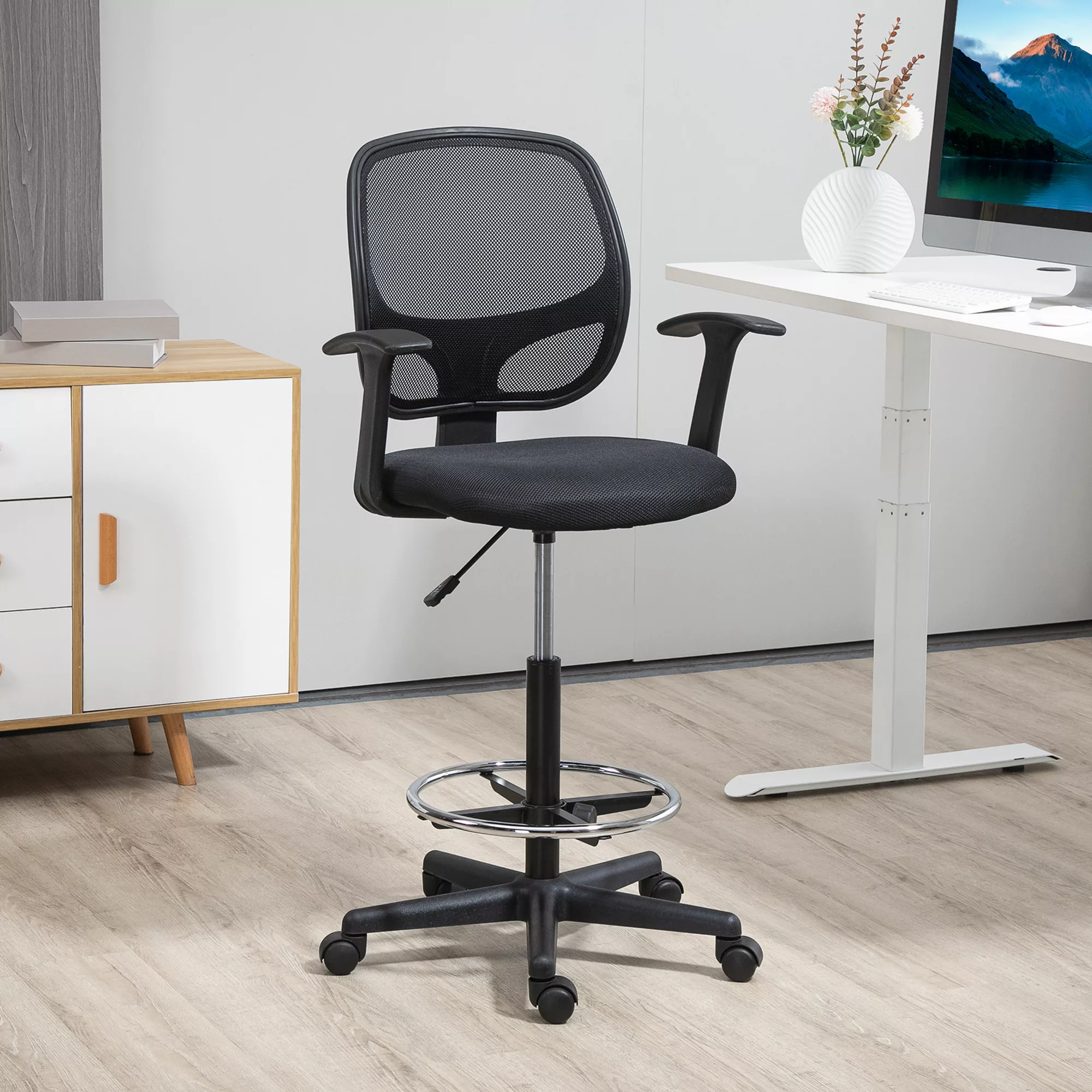Vinsetto ergonomischer Bürostuhl  Schreibtischstuhl, Drehstuhl, Zeichenstuh günstig online kaufen