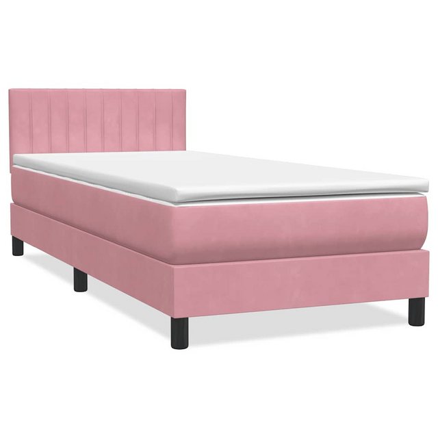 vidaXL Bett Boxspringbett mit Matratze Rosa 80x210 cm Samt günstig online kaufen