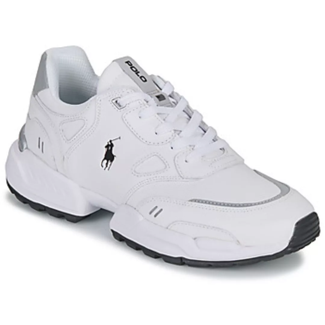 Polo Ralph Lauren – Lauf-Sneaker in Weiß mit schwarzem Polospieler-Logo günstig online kaufen