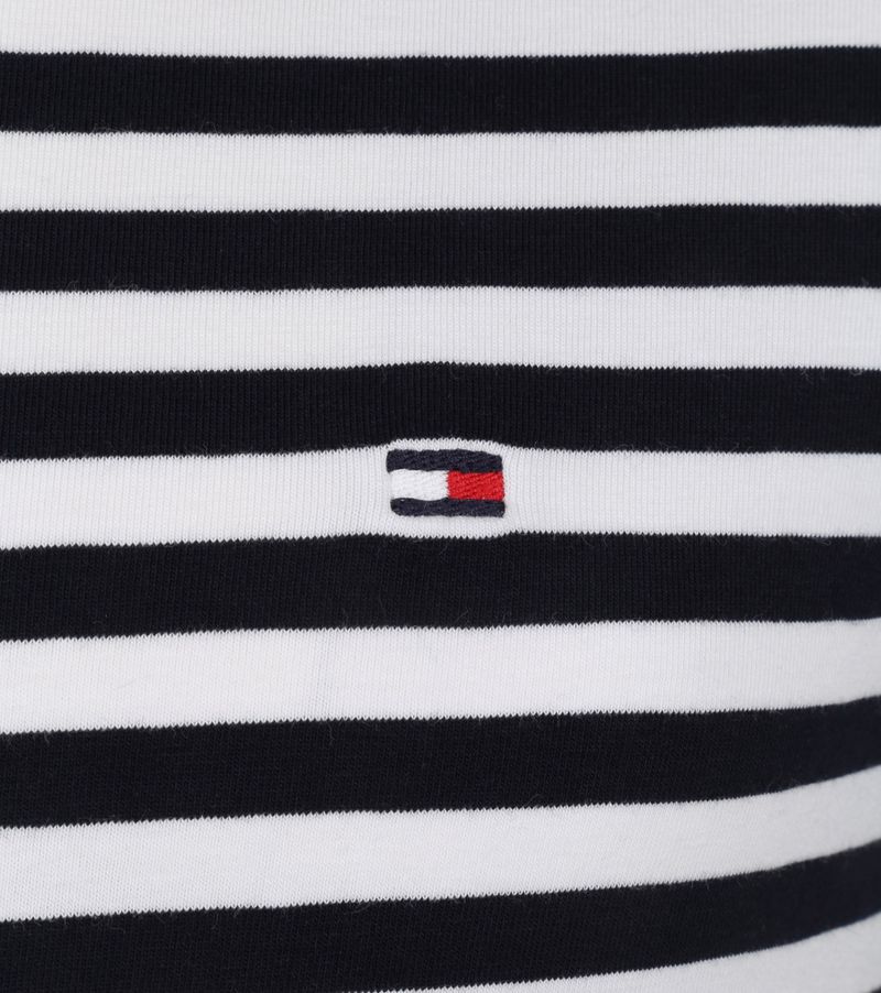 Tommy Hilfiger T-shirt Stretch Gestreift Dunkelblau - Größe S günstig online kaufen