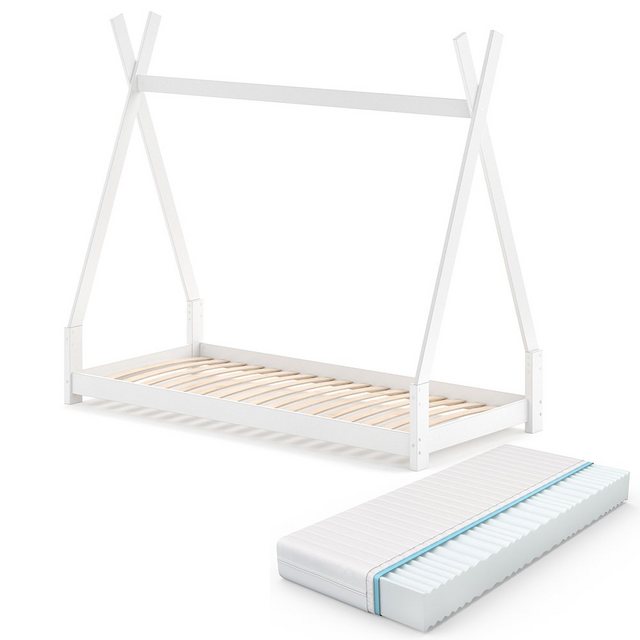 VitaliSpa Kinderbett TIPI Weiß 90 x 200 cm mit Matratze weiß günstig online kaufen