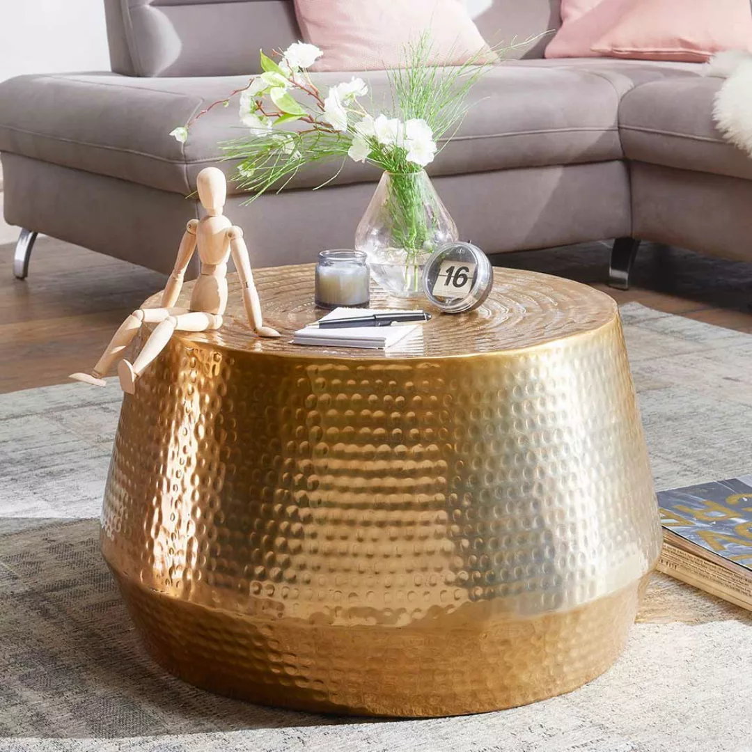Couch Beistelltisch in Goldfarben 60 cm breit günstig online kaufen