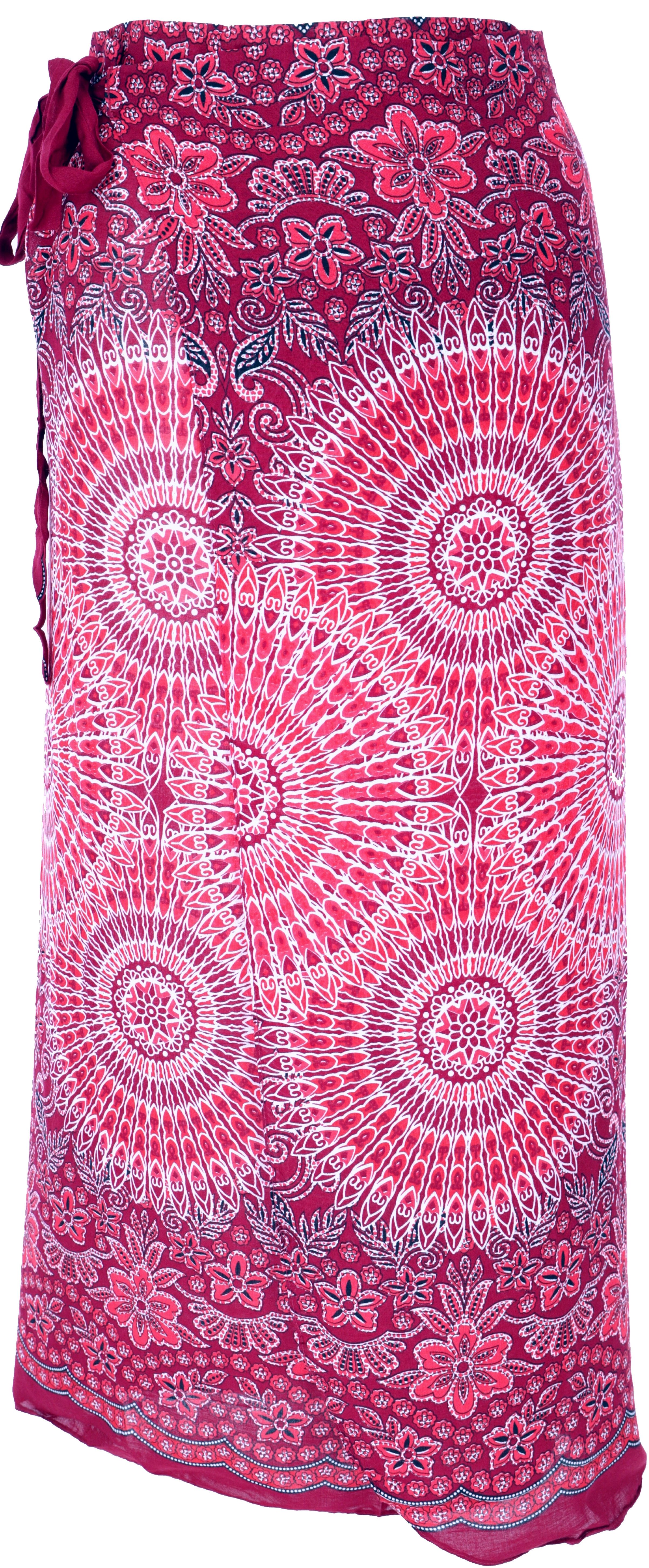 Guru-Shop Minirock Langer Wickelrock, Strandrock, Sommerrock günstig online kaufen