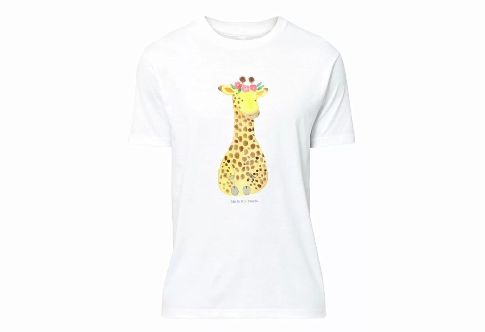 Mr. & Mrs. Panda T-Shirt Giraffe Blumenkranz - Weiß - Geschenk, Männer, Jub günstig online kaufen