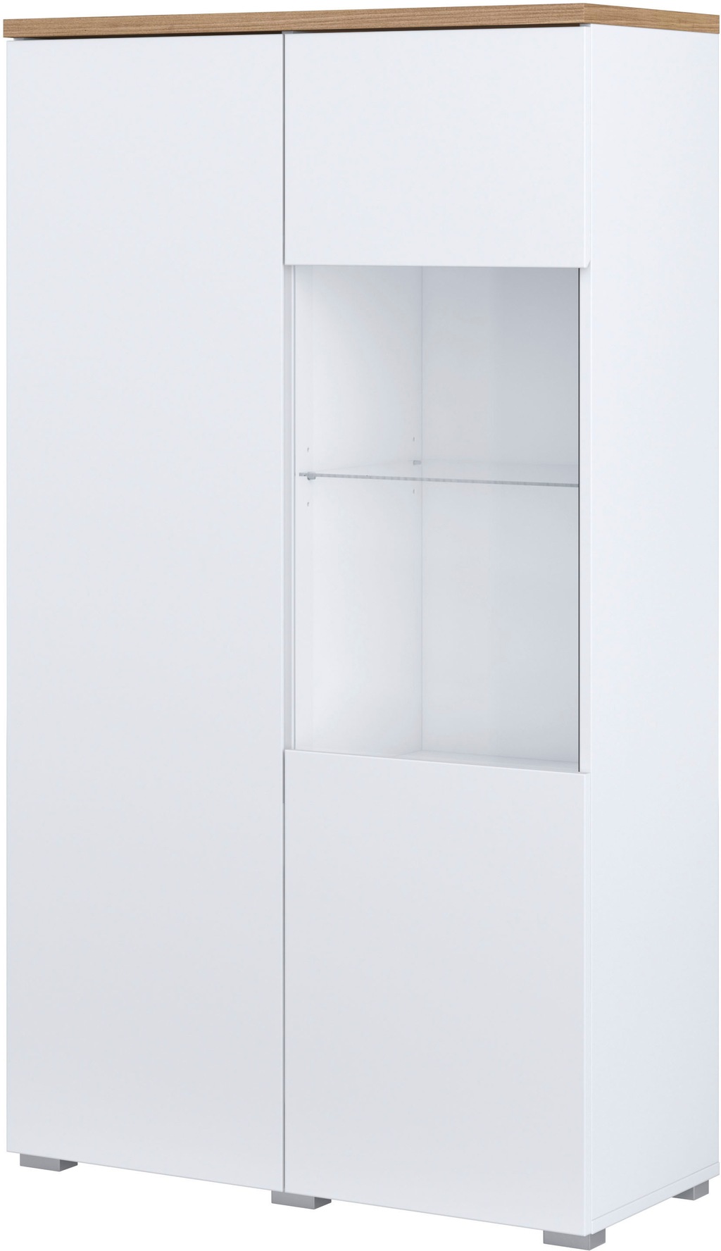 INOSIGN Vitrine "Modo, Breite 80 cm, moderner griffloser Vitrineschrank", V günstig online kaufen
