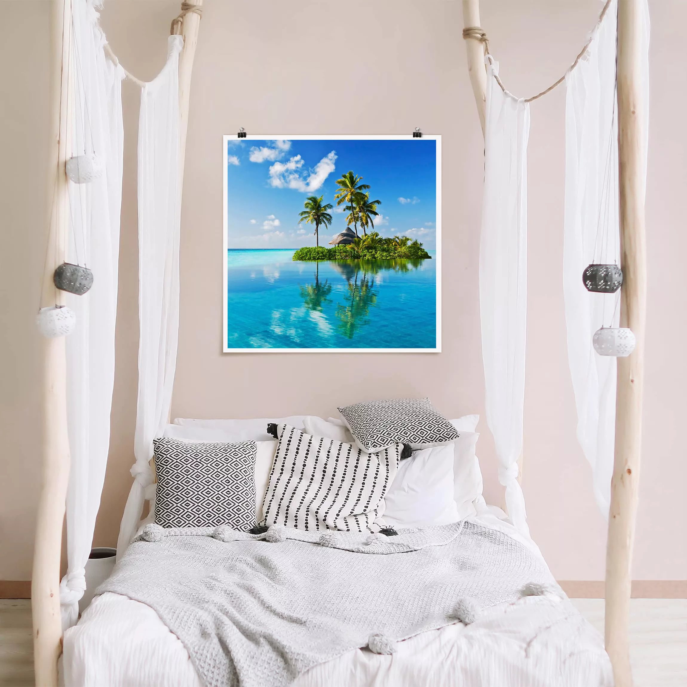 Poster - Quadrat Tropisches Paradies günstig online kaufen