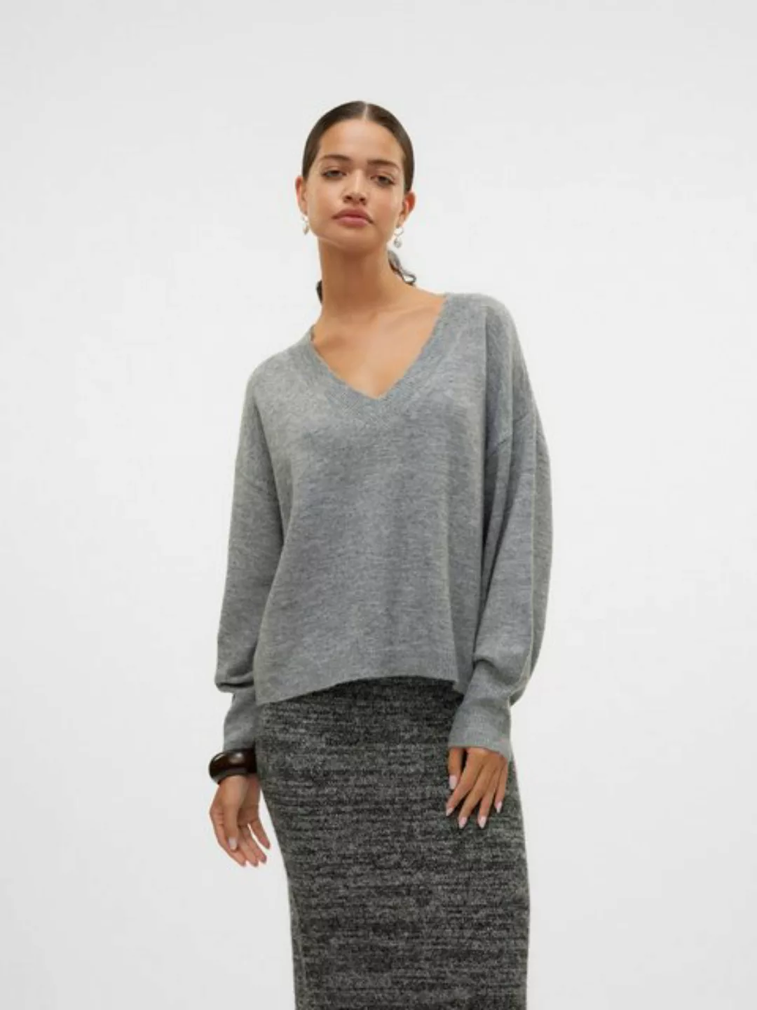 Vero Moda V-Ausschnitt-Pullover "VMJUPITER LS V-NECK PULLOVER BF" günstig online kaufen