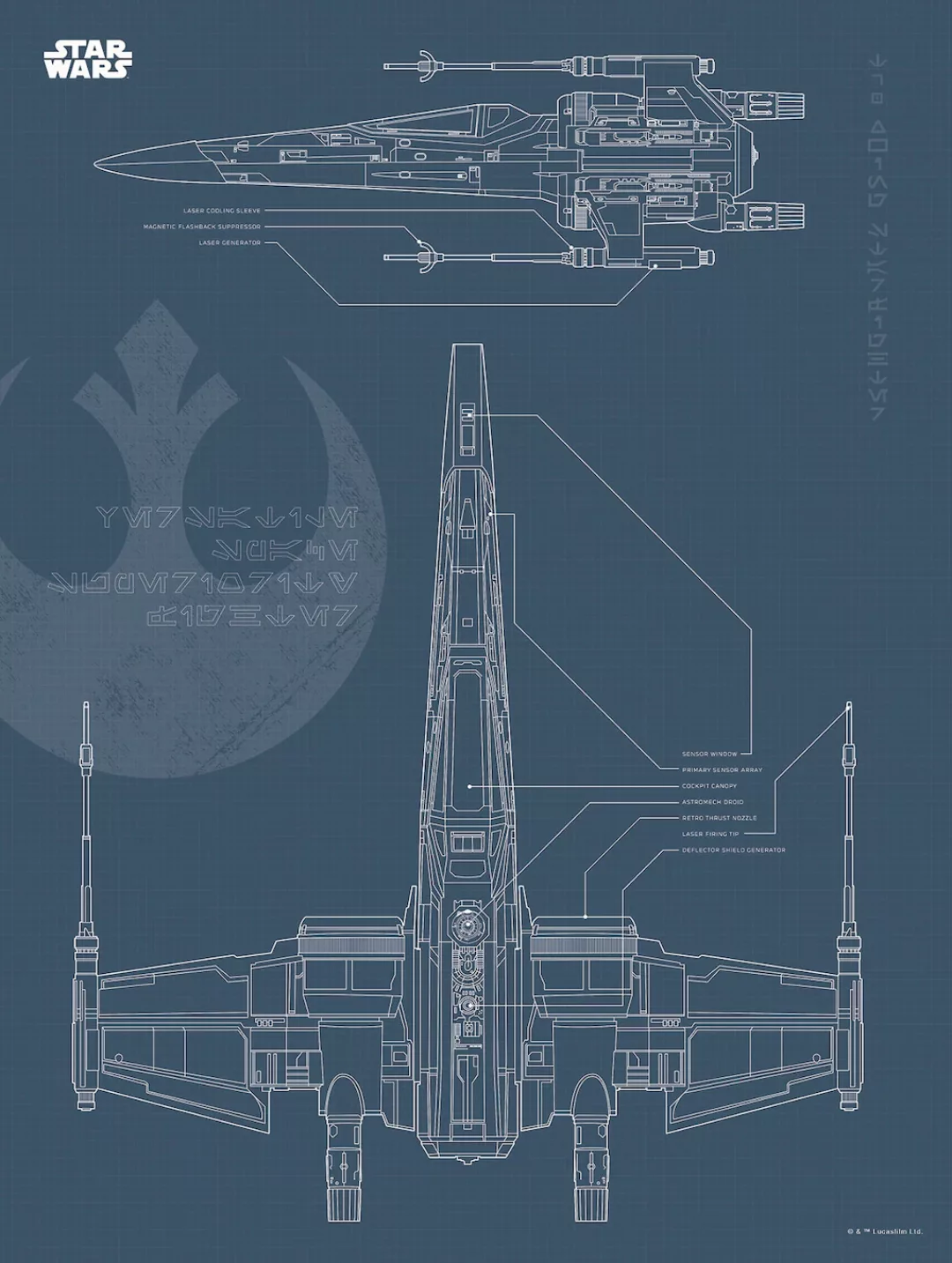 Komar Wandbild Star Wars X-Wing 30 x 40 cm günstig online kaufen
