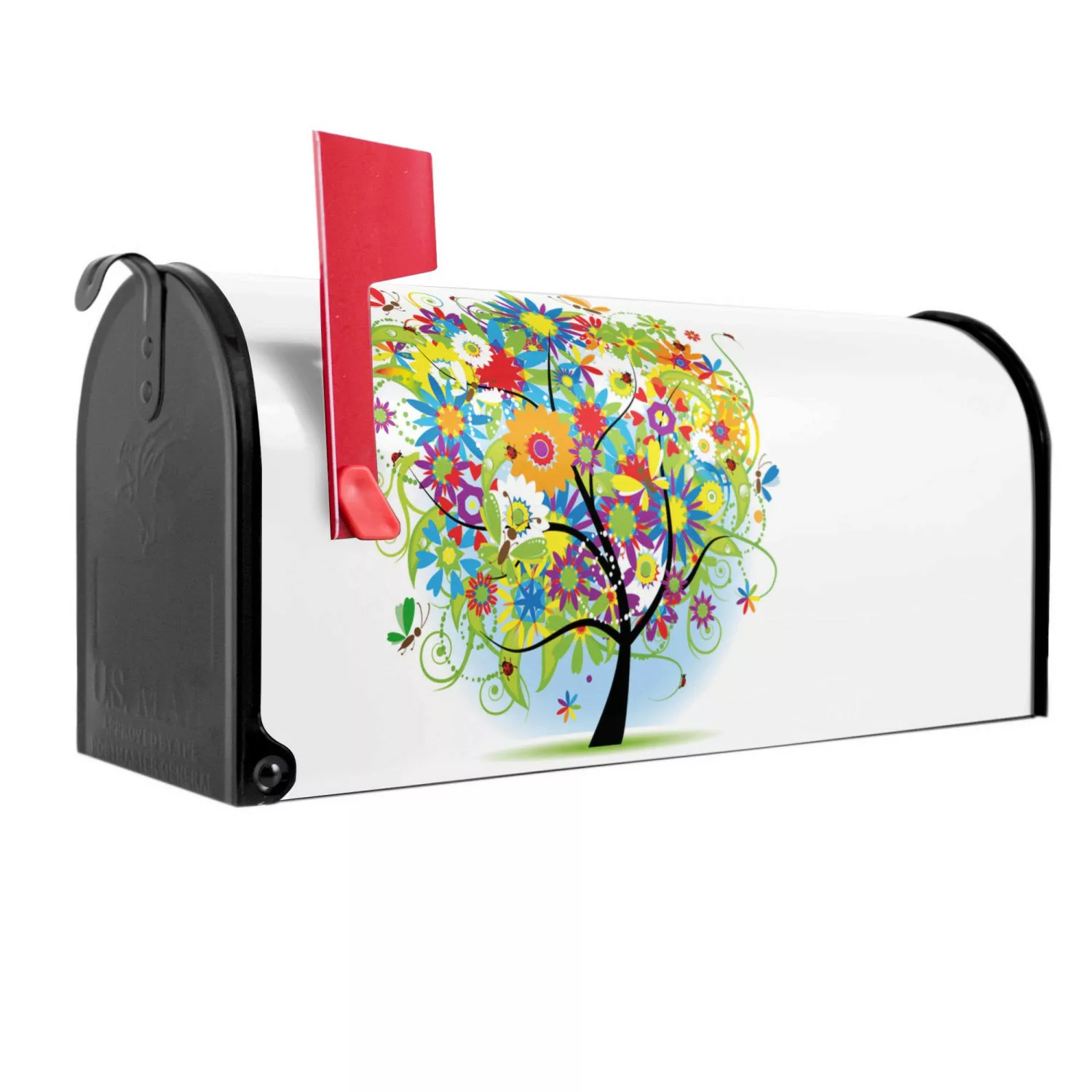 Banjado Amerikanischer Briefkasten Schwarz 48x22x16cm US Mailbox Letterbox günstig online kaufen