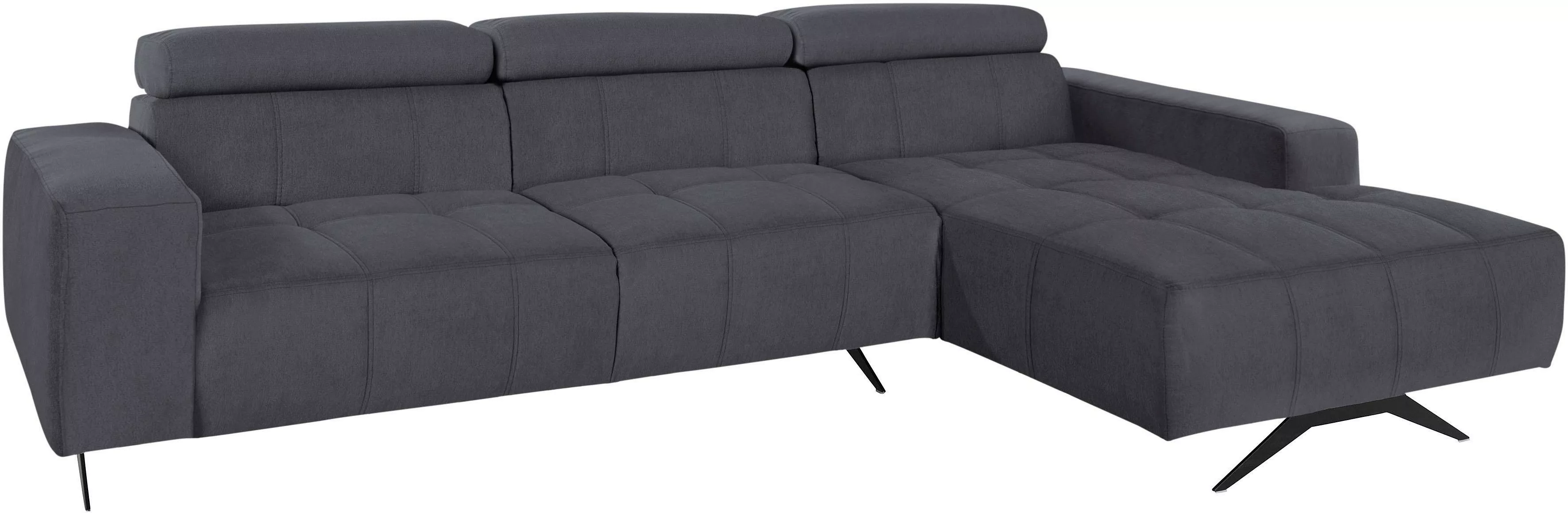 DOMO collection Ecksofa »Trento L-Form«, wahlweise mit Kopfteilverstellung, günstig online kaufen