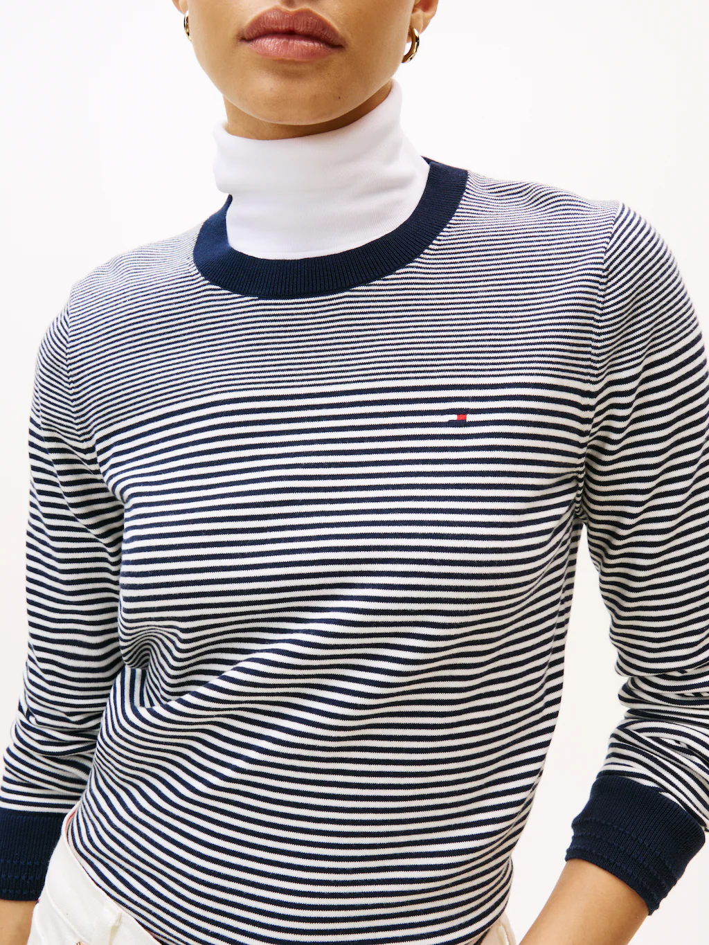 Tommy Hilfiger Rundhalspullover "CO JERSEY STITCH LS C-NK SWT", mit Logosti günstig online kaufen