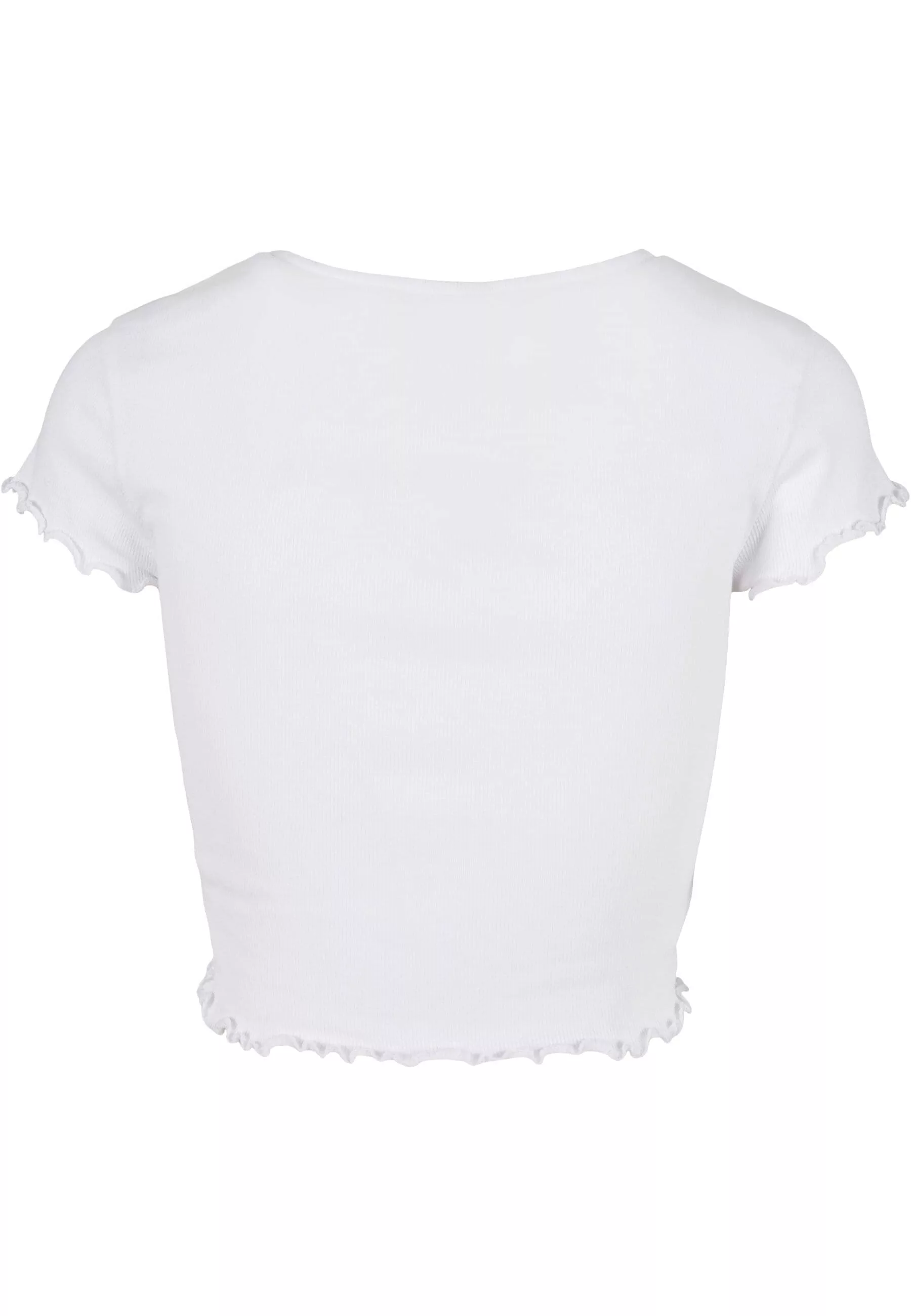 URBAN CLASSICS Kurzarmshirt "Urban Classics Damen Ladies Cropped Button Up günstig online kaufen