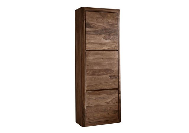 Massivmoebel24 Garderobenschrank (Dielenschrank Sheesham 70x37x200 smoked c günstig online kaufen