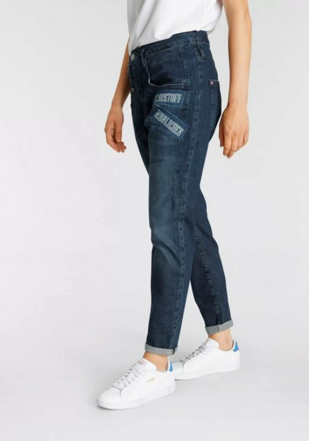 Herrlicher Ankle-Jeans SHYRA CROPPED ORGANIC mit seitlicher Logo-Applizieru günstig online kaufen