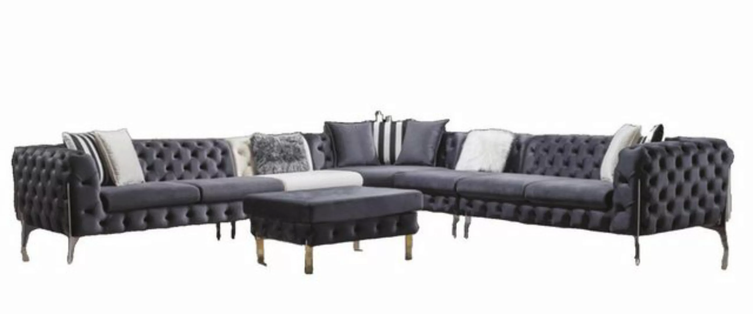 JVmoebel Ecksofa Sofa Ecksofa Couch Polster Ecksofas Couchen Chesterfield, günstig online kaufen