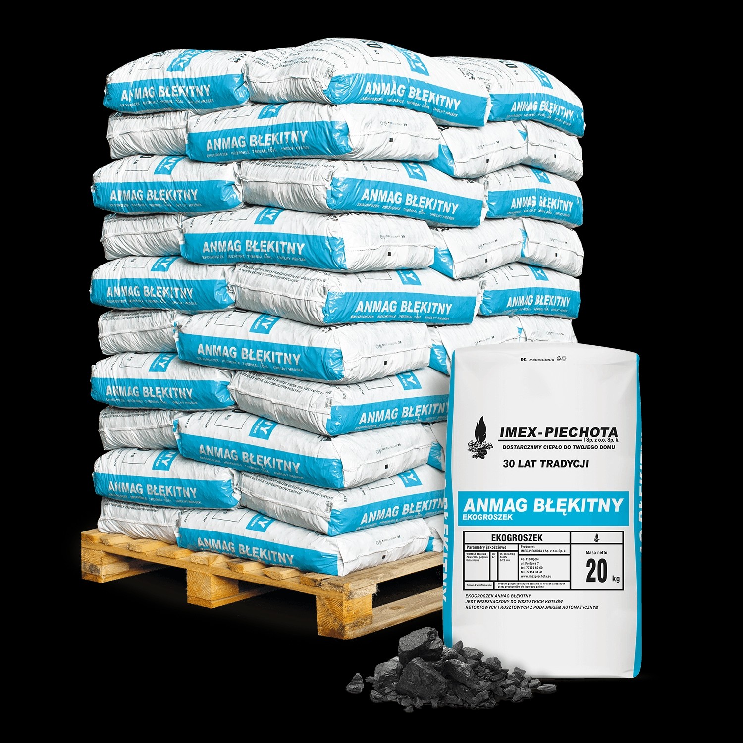 Anmag Steinkohle 5 - 25 Mm 20kg x 50 Sack 1000kg Palette günstig online kaufen