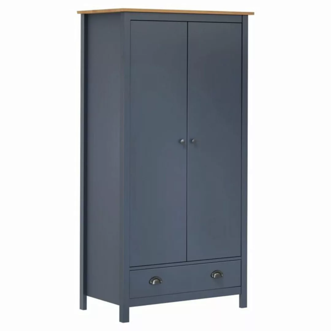 furnicato Kleiderschrank mit 2 Türen Hill Grau 89x50x170 cm Kiefernholz günstig online kaufen