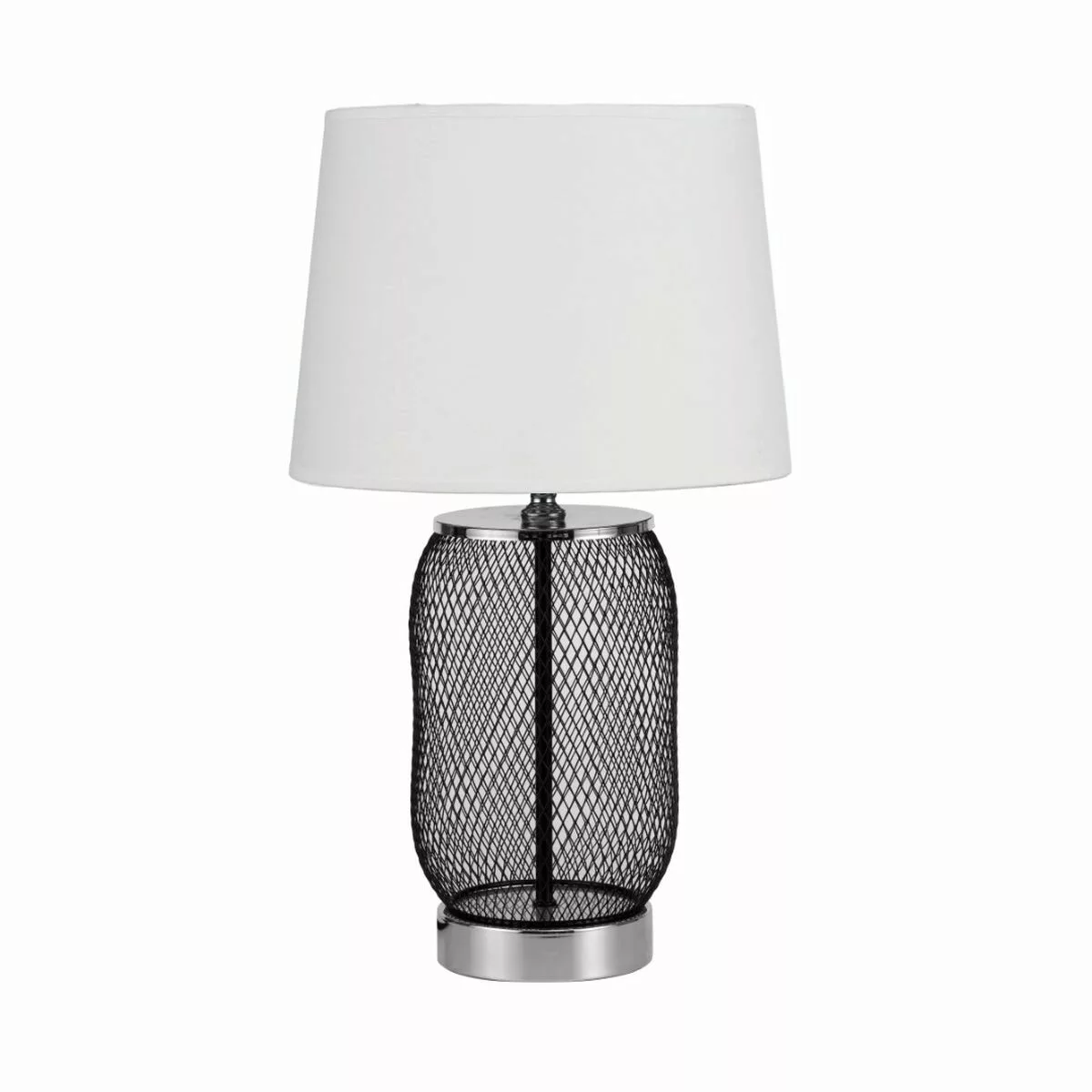 Tischlampe Dkd Home Decor Silberfarben Schwarz Metall Stoff Polyester Weiß günstig online kaufen