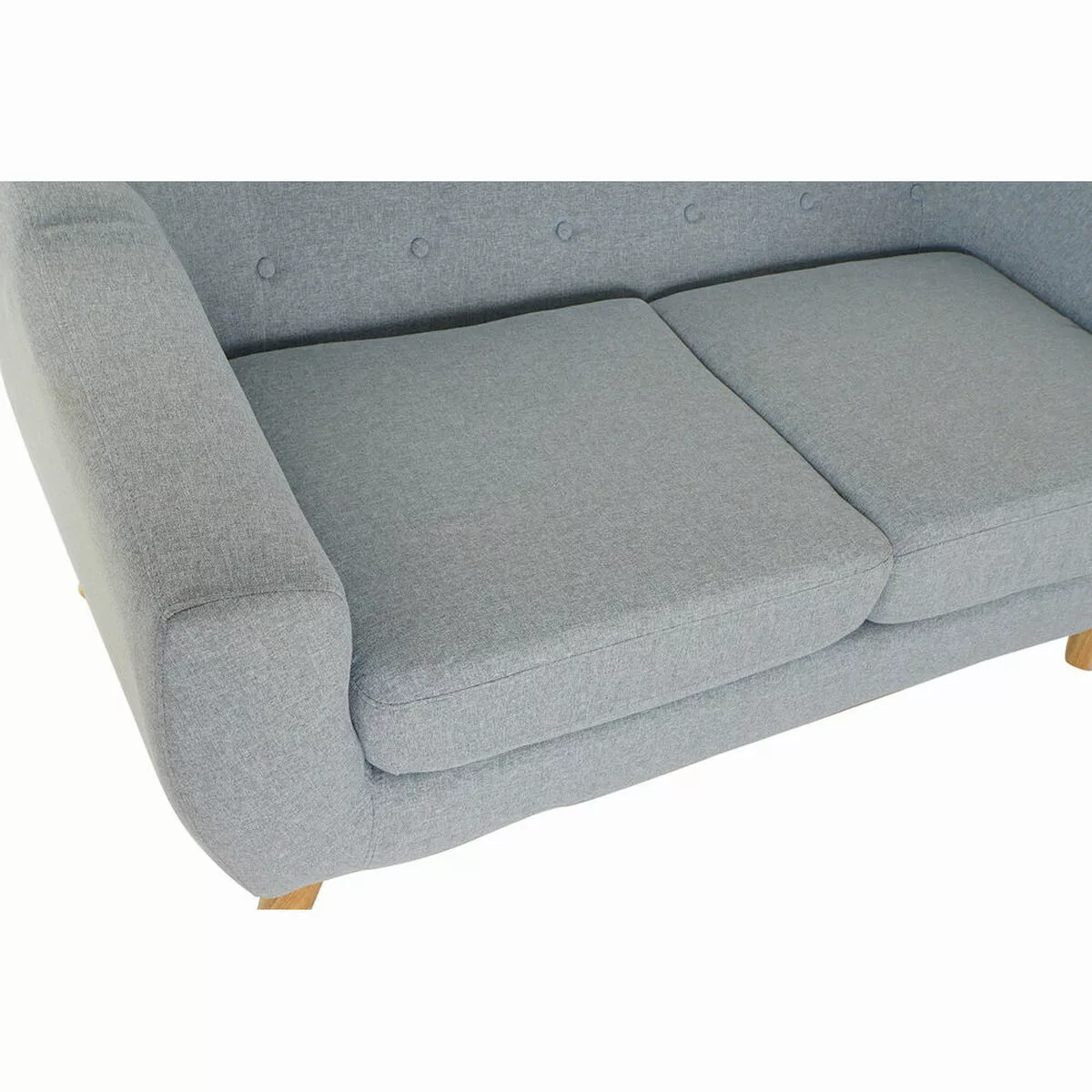 Zweisitzer-sofa Dkd Home Decor Polyester Kautschukholz Himmelsblau (146 X 8 günstig online kaufen