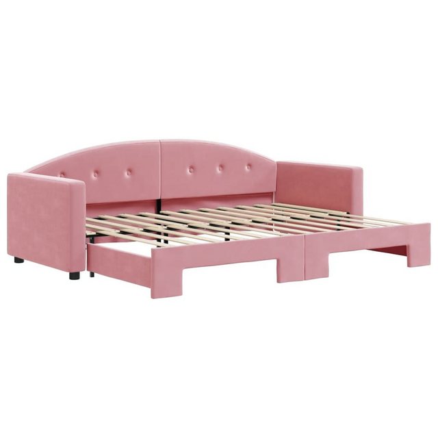 vidaXL Gästebett Gästebett Tagesbett Ausziehbar Rosa 80x200 cm Samt Bett Be günstig online kaufen