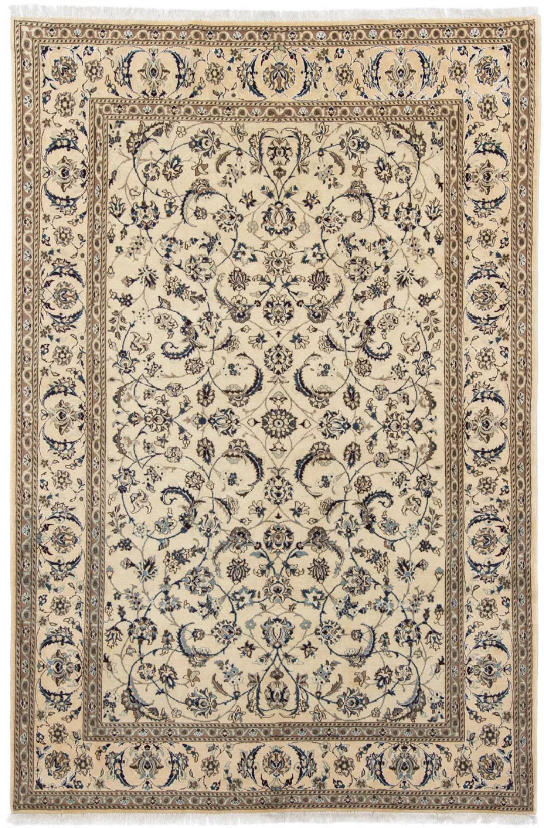 morgenland Wollteppich »Nain 9la Blumenmuster Beige 293 x 198 cm«, rechteck günstig online kaufen