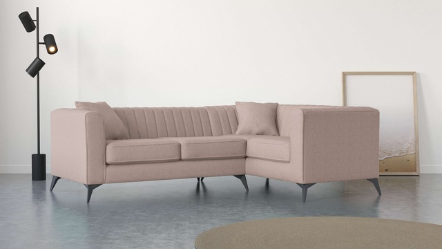 Places of Style Ecksofa »MATTHEW L-Form ideal für kleine Räume, Maße B/T/H: günstig online kaufen