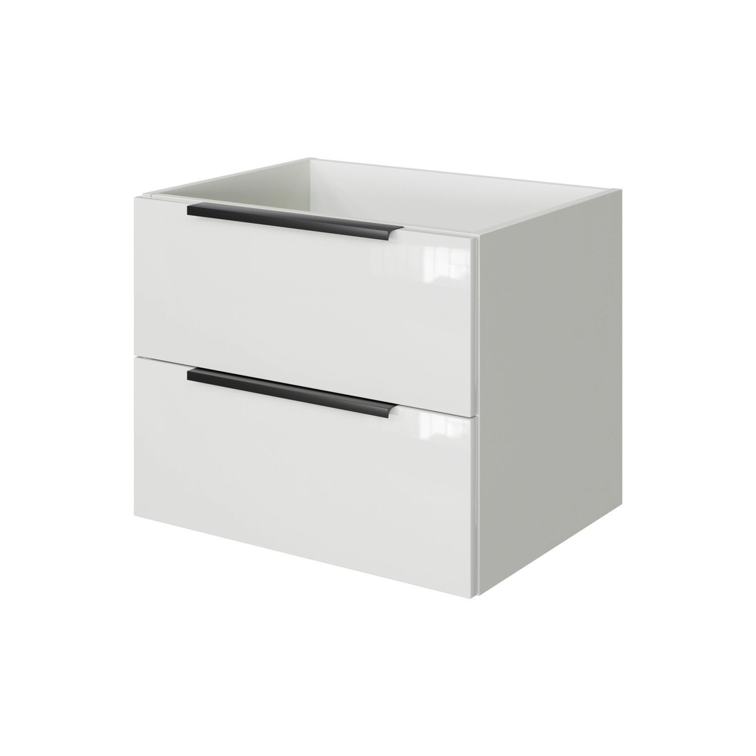 Pelipal Waschbeckenunterschrank Quantum 07 Schneeweiß Glanz 59 cm 2 Auszüge günstig online kaufen