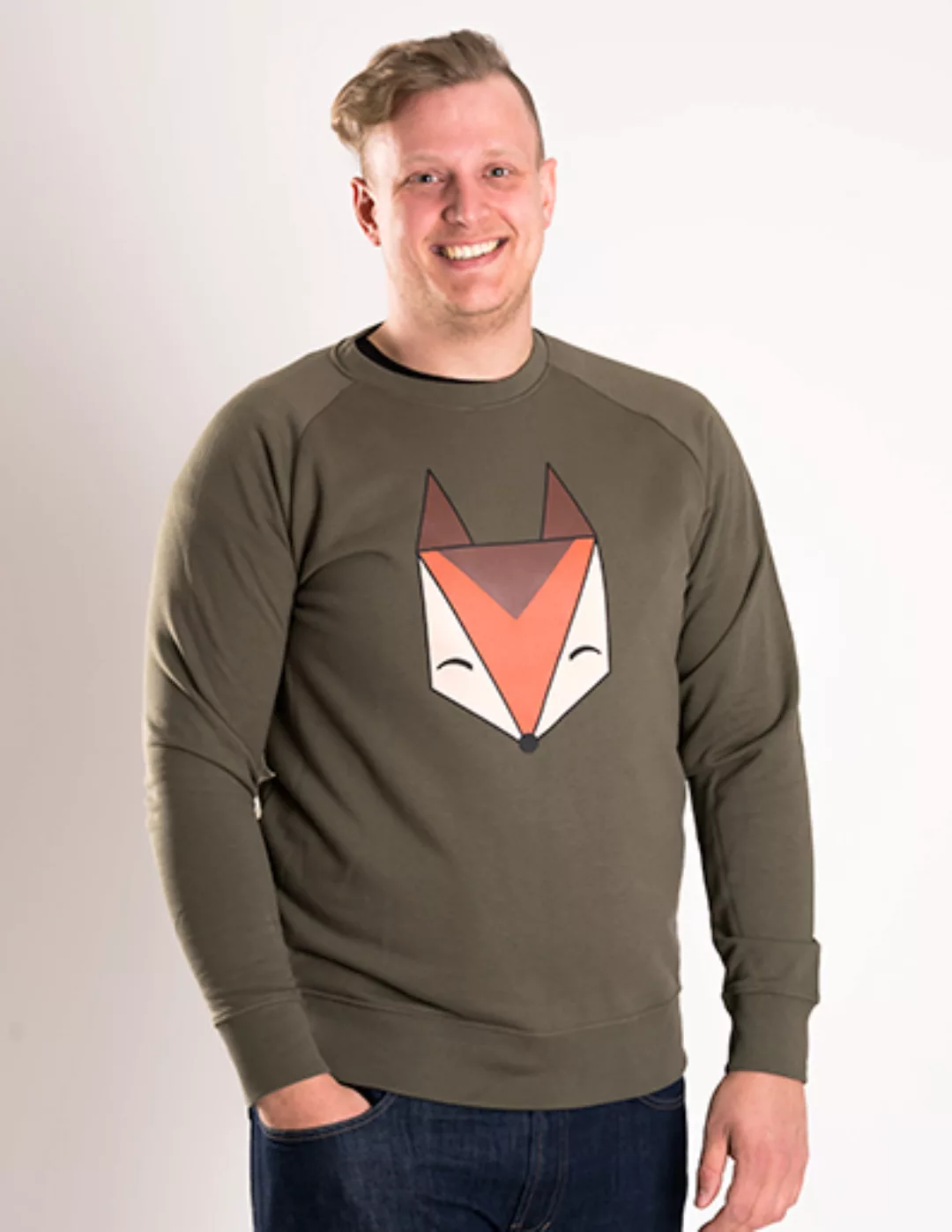 Róka - Logo Pullover Fuchs - Männer günstig online kaufen