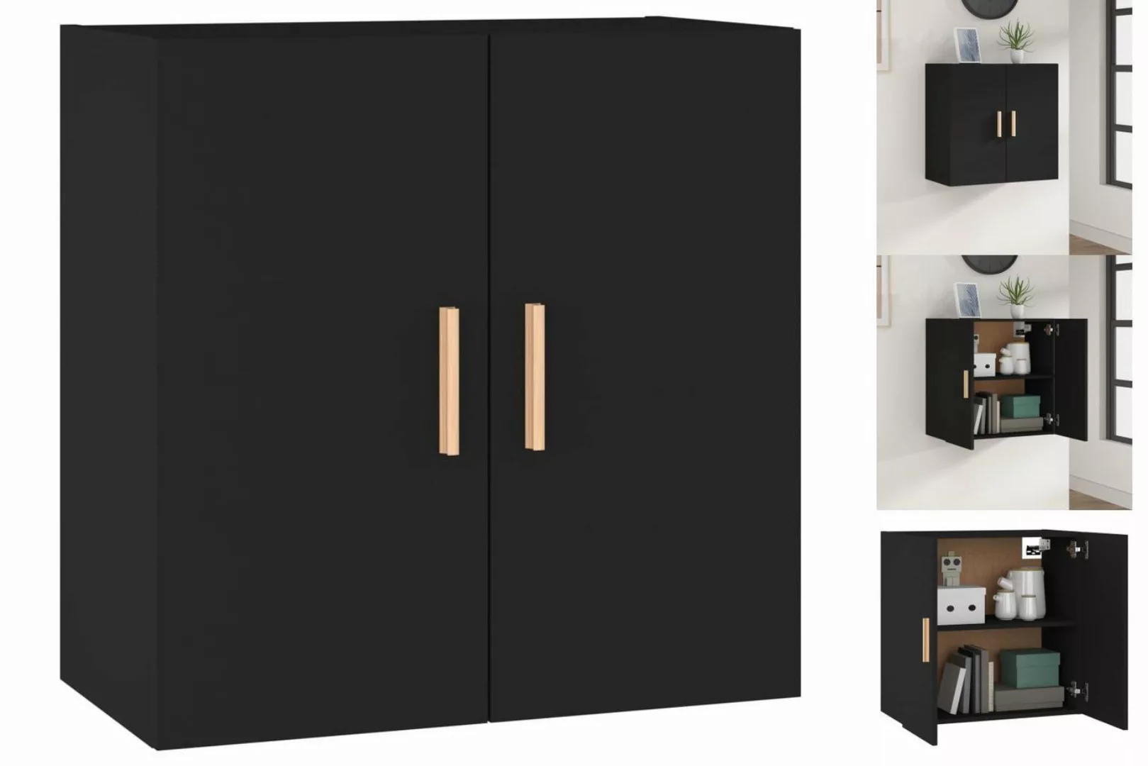 vidaXL Hängeschrank Hängeschrank Wandschrank Schwarz 60x30x60 cm Spanplatte günstig online kaufen