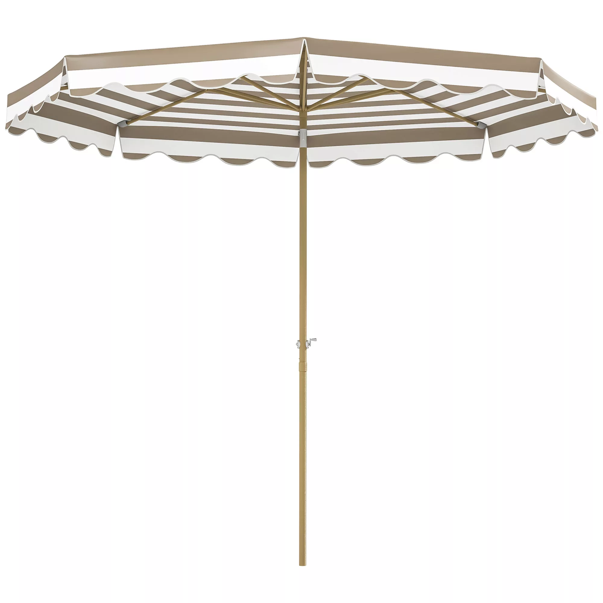 Outsunny Garten-Sonnenschirm neigbarer Sonnenschirm Ø 2,7 x 2,4 m mit Kurbe günstig online kaufen