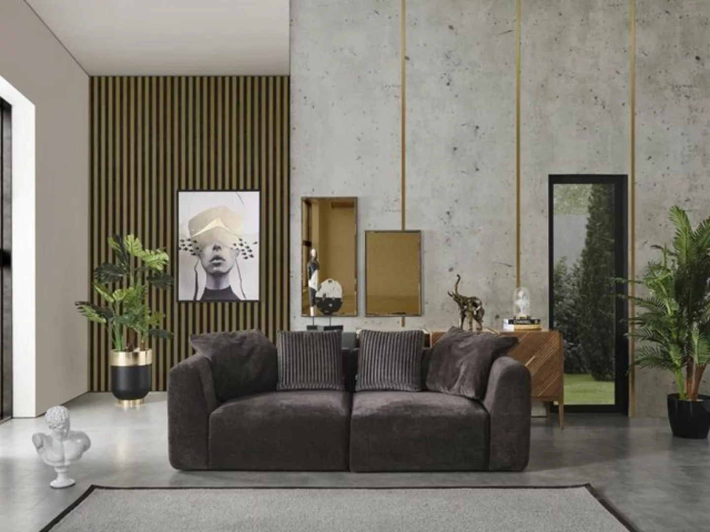 JVmoebel 3-Sitzer Sofa 3 Sitzer Polster Sofas Textil Wohnzimmer Neu Möbel M günstig online kaufen