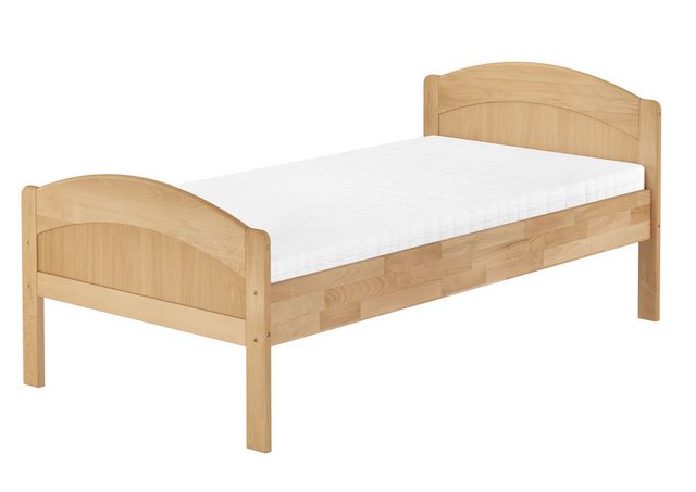 ERST-HOLZ Bett Seniorenbett Gästebett Buche massiv 90x200 geschwungen, Buch günstig online kaufen