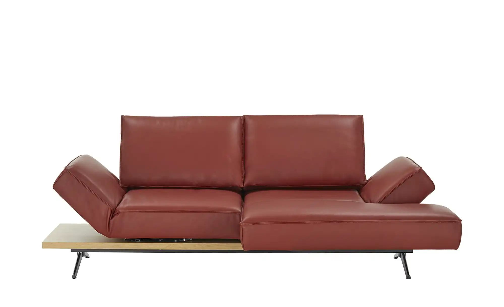 KOINOR Ecksofa Echtleder Phoenix ¦ rot ¦ Maße (cm): B: 240 H: 116 T: 132 Po günstig online kaufen