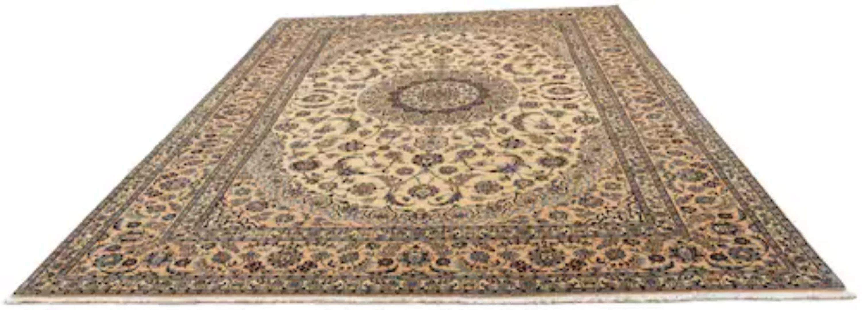 morgenland Wollteppich »Nain 9la Medaillon Beige 346 x 249 cm«, rechteckig, günstig online kaufen