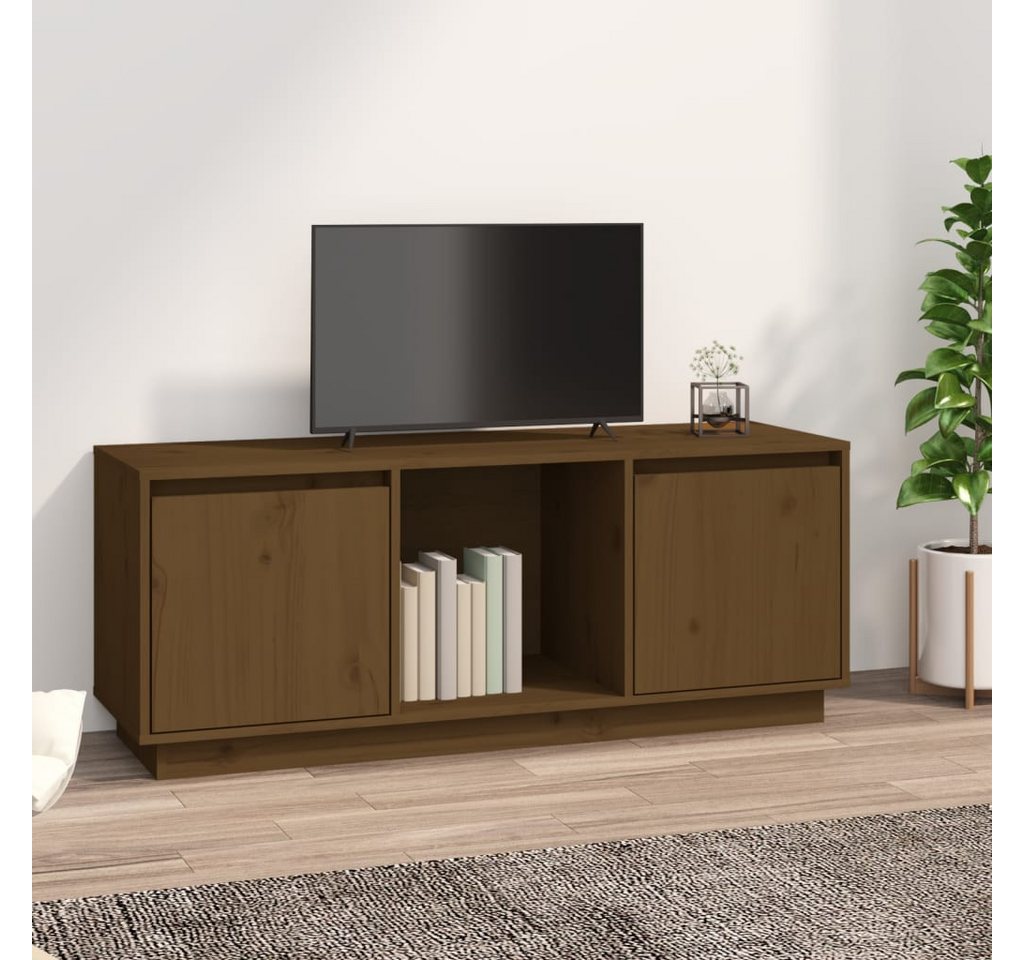 vidaXL TV-Schrank TV-Schrank Honigbraun 110,5x35x44 cm Massivholz Kiefer Si günstig online kaufen