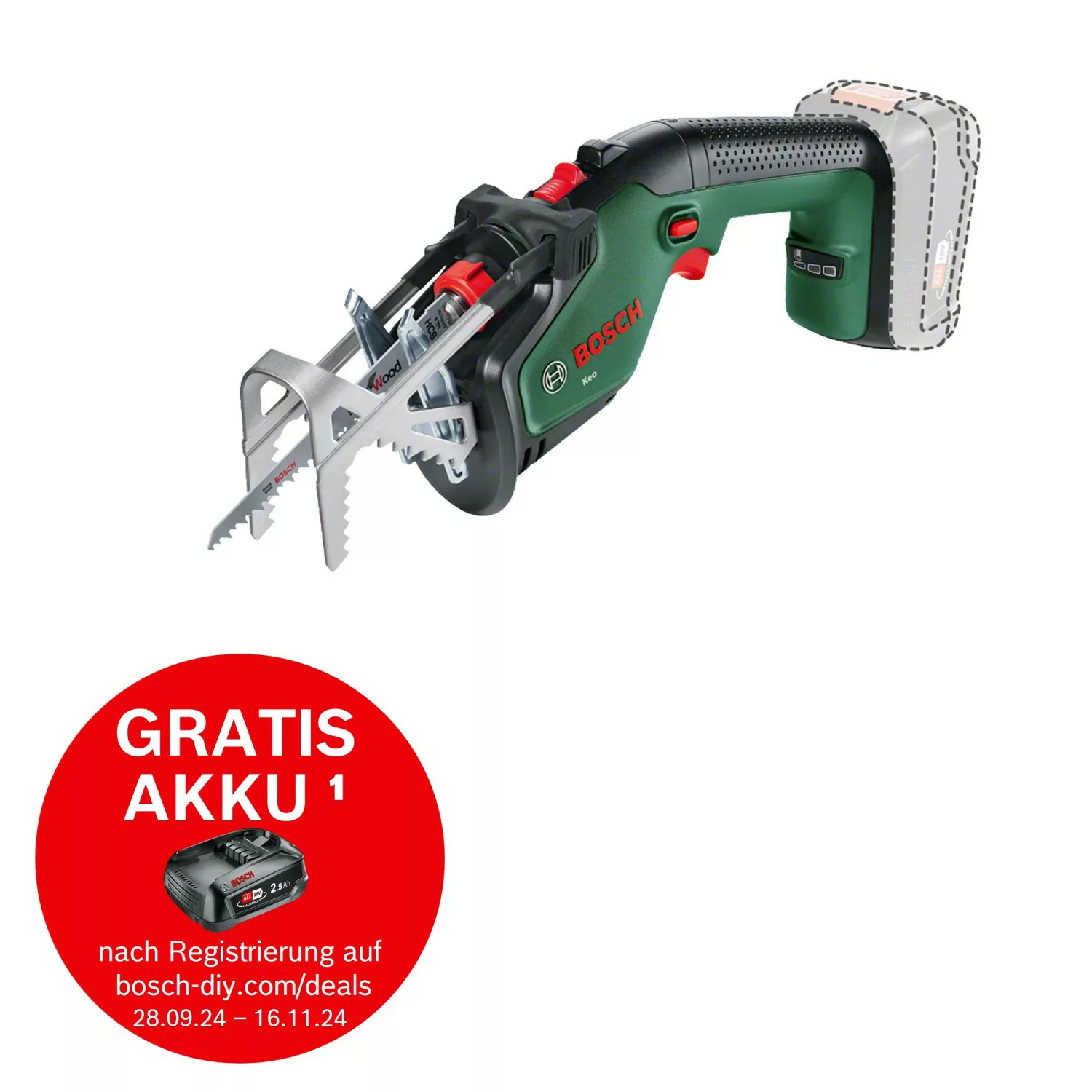 Bosch Akku-Gartensäge Keo 18 Solo günstig online kaufen