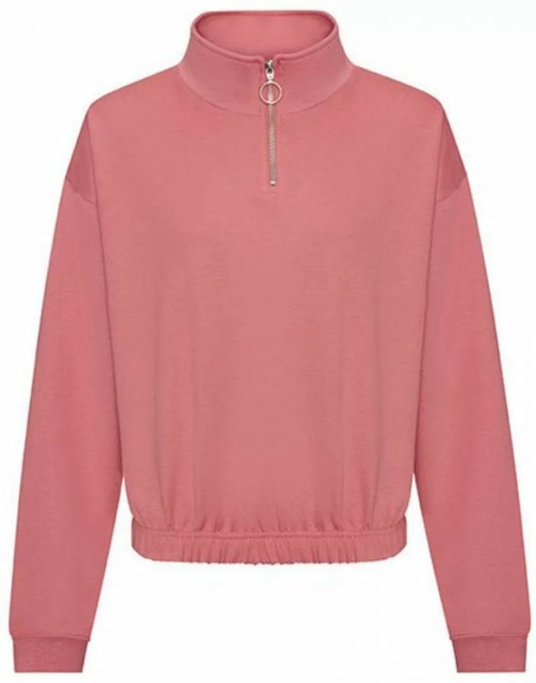 Just Hoods Sweatshirt Women´s Cropped 1/4 Zip Damen Sweatshirt günstig online kaufen