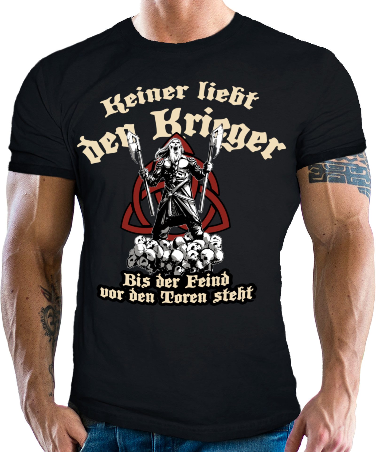 LOBO NEGRO® T-Shirt für Wikinger Nordmann günstig online kaufen