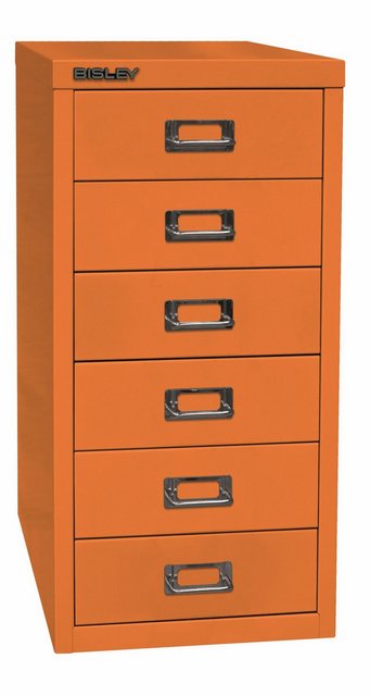 Bisley Aktenschrank MultiDrawer Schubladenschrank in Orange - Maße: H 59 x günstig online kaufen