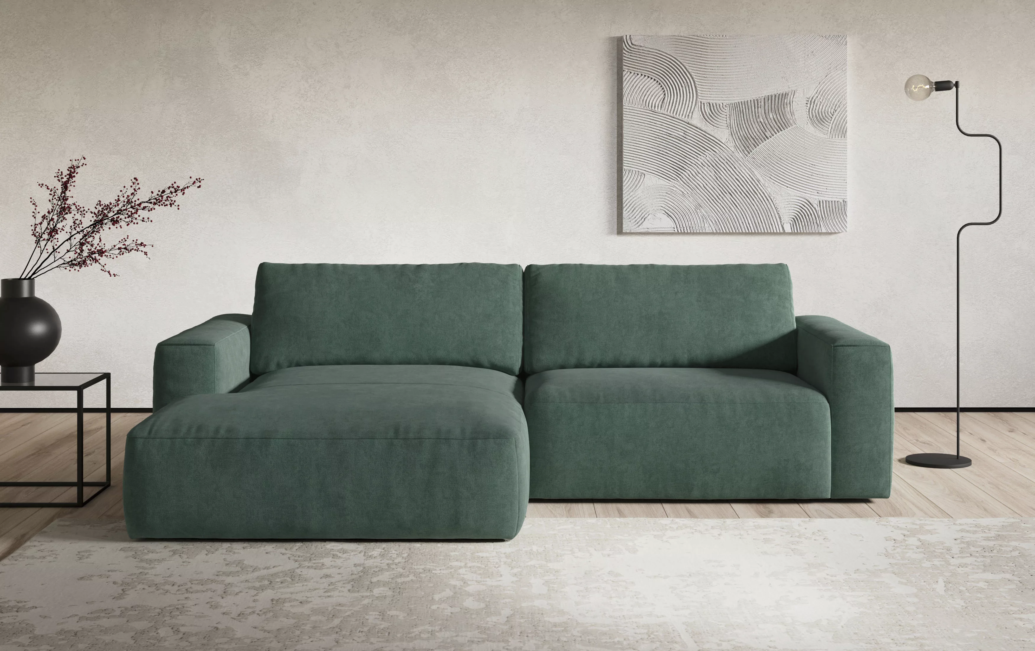 COTTA Ecksofa "Lasso L-Form, XL-Sofa", mit breiter Recamiere im trendigen C günstig online kaufen